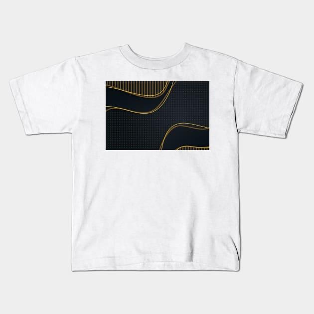 Background Golden Elegant Kids T-Shirt by Shop Ovov